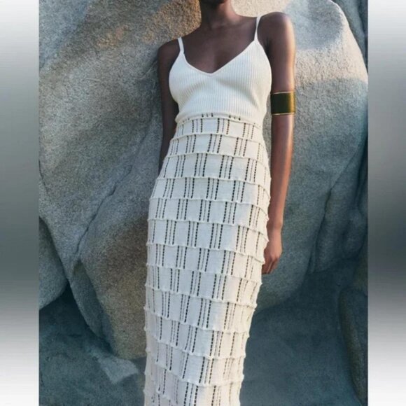 ZARA COMBINATION CROCHET DRESS - Picture 2 of 5